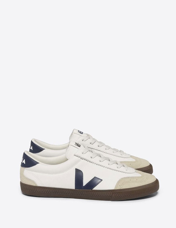 Veja Volley Leather Blancas y Azul Marino Unisex