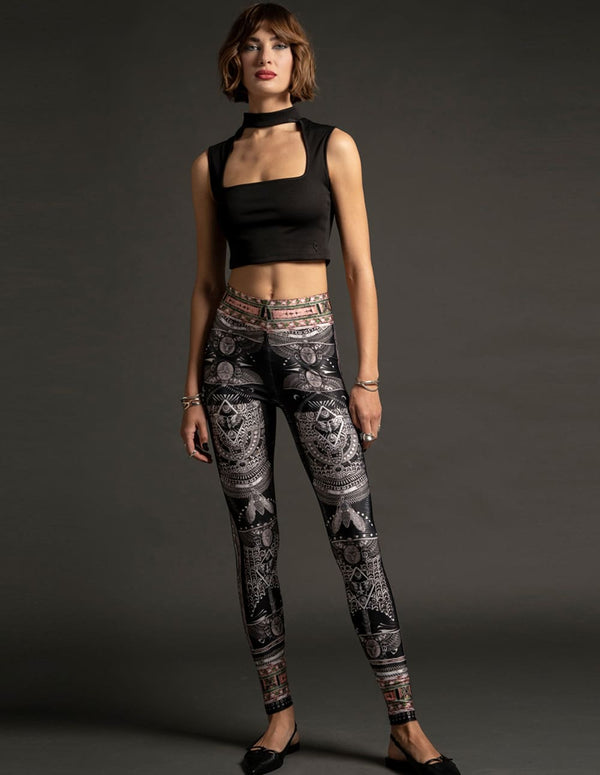 Leggings Peace and Chaos Talisman Negros Mujer