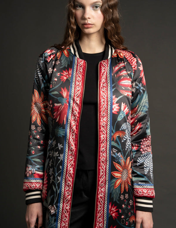 Chaqueta Bomber Peace and Chaos Larga Gragonfly Multicolor Mujer