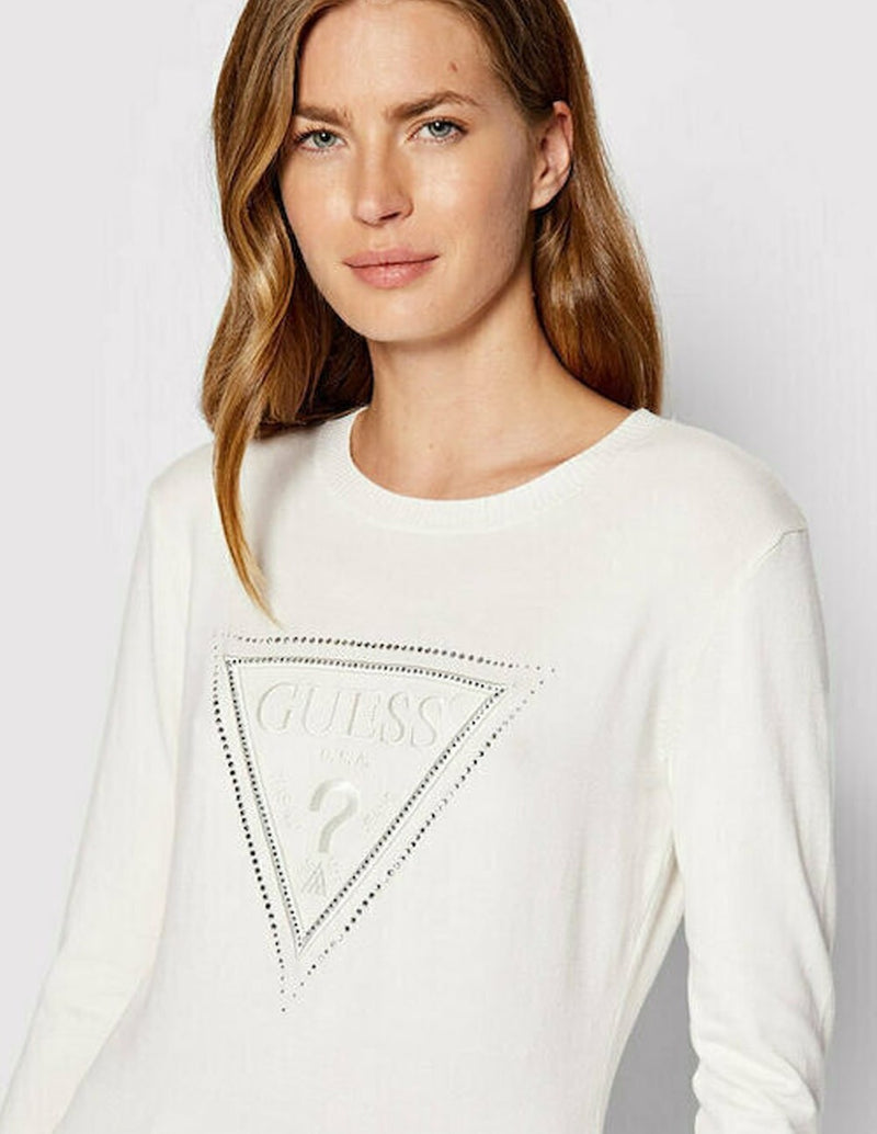 Jersey GUESS con Logo Blanco Mujer