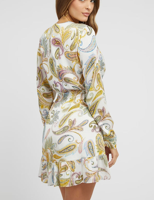 GUESS Paisley Multicolor Print Dress Woman