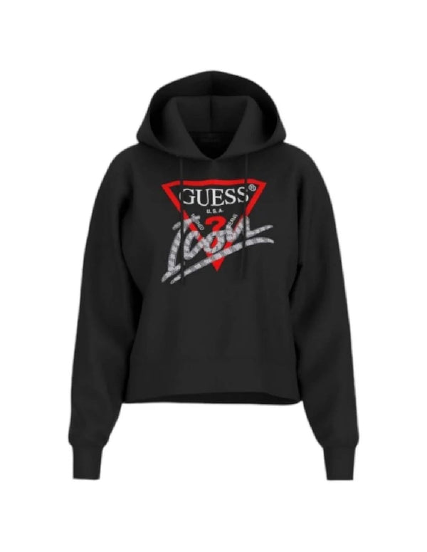 Sudadera GUESS Logo Icon Negra Mujer