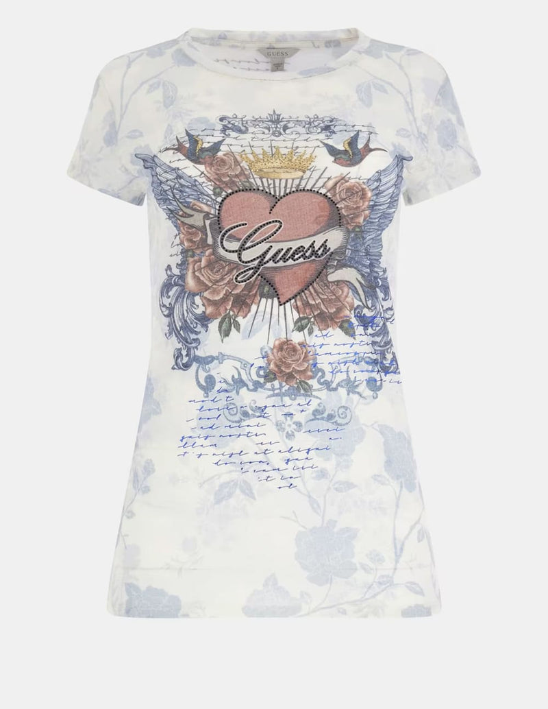 Camiseta GUESS con Estampado Multicolor Mujer