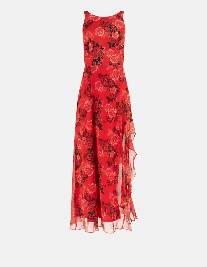 Vestido GUESS con Estampado Floral Rojo Mujer