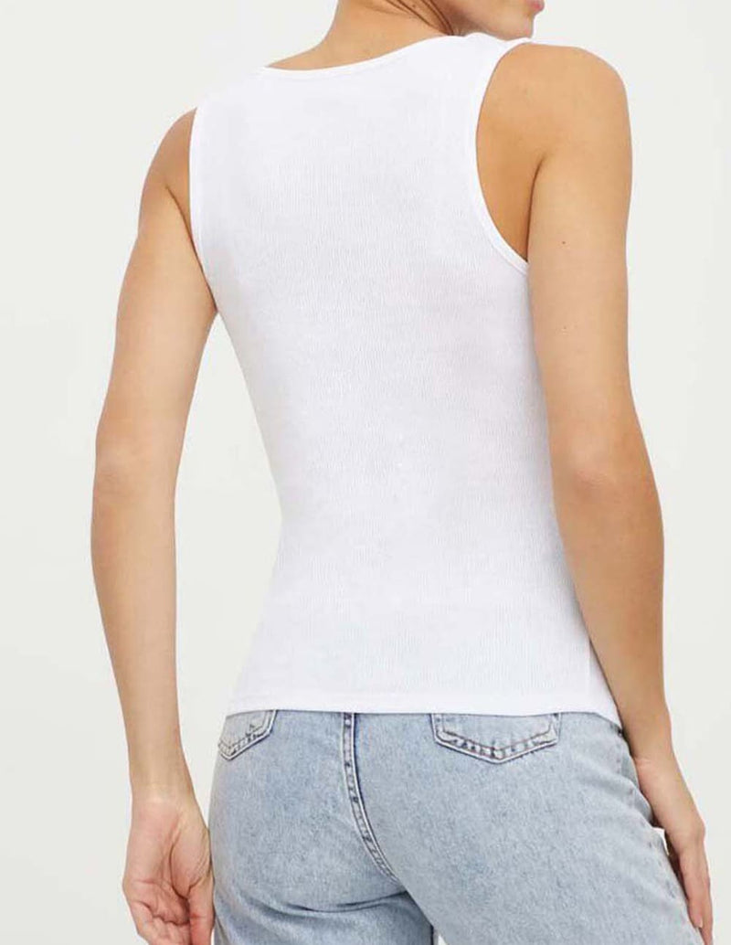 Camiseta GUESS con Logo Blanca Mujer