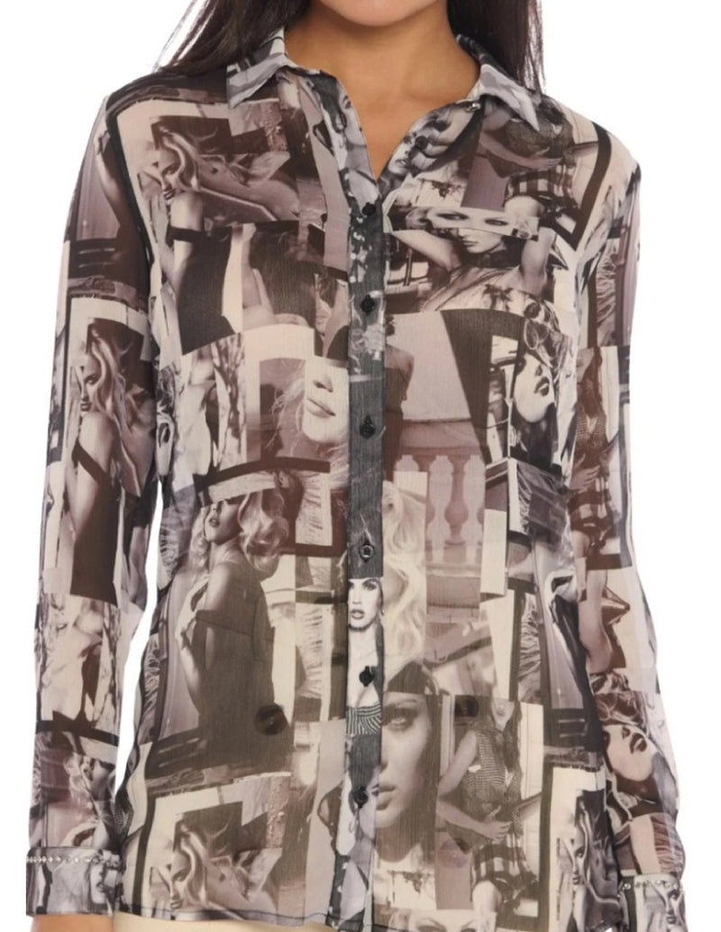 Camisa GUESS Estampada Multicolor Mujer