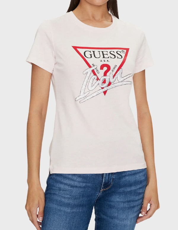 Camiseta GUESS Icon Beige Mujer