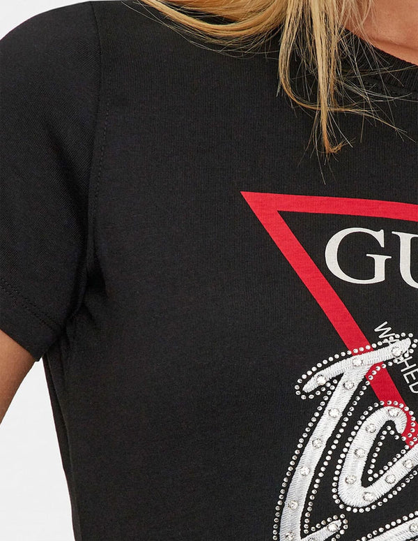 Camiseta GUESS Icon Negra Mujer