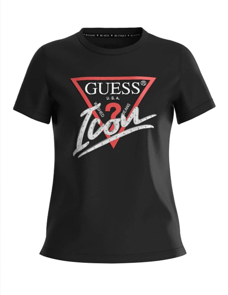 Camiseta GUESS Icon Negra Mujer