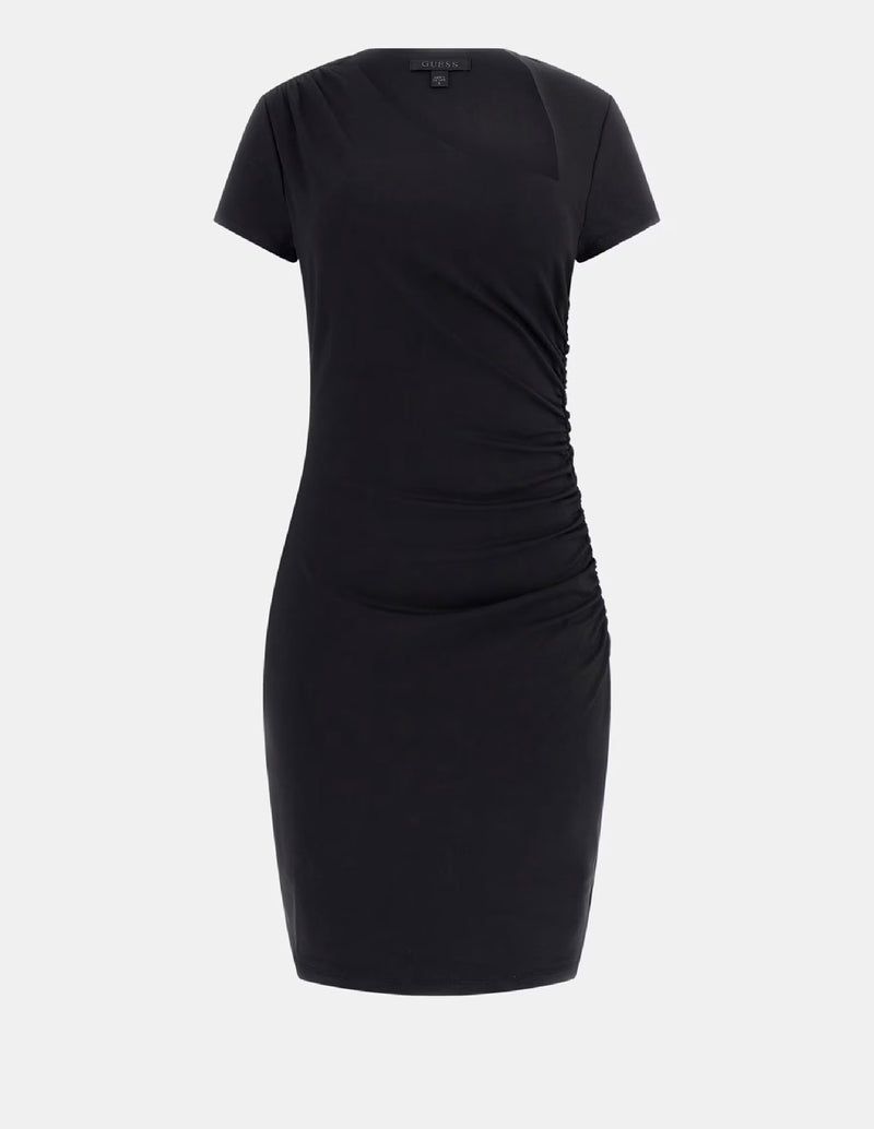 Vestido Mini GUESS Drapeado Negro Mujer