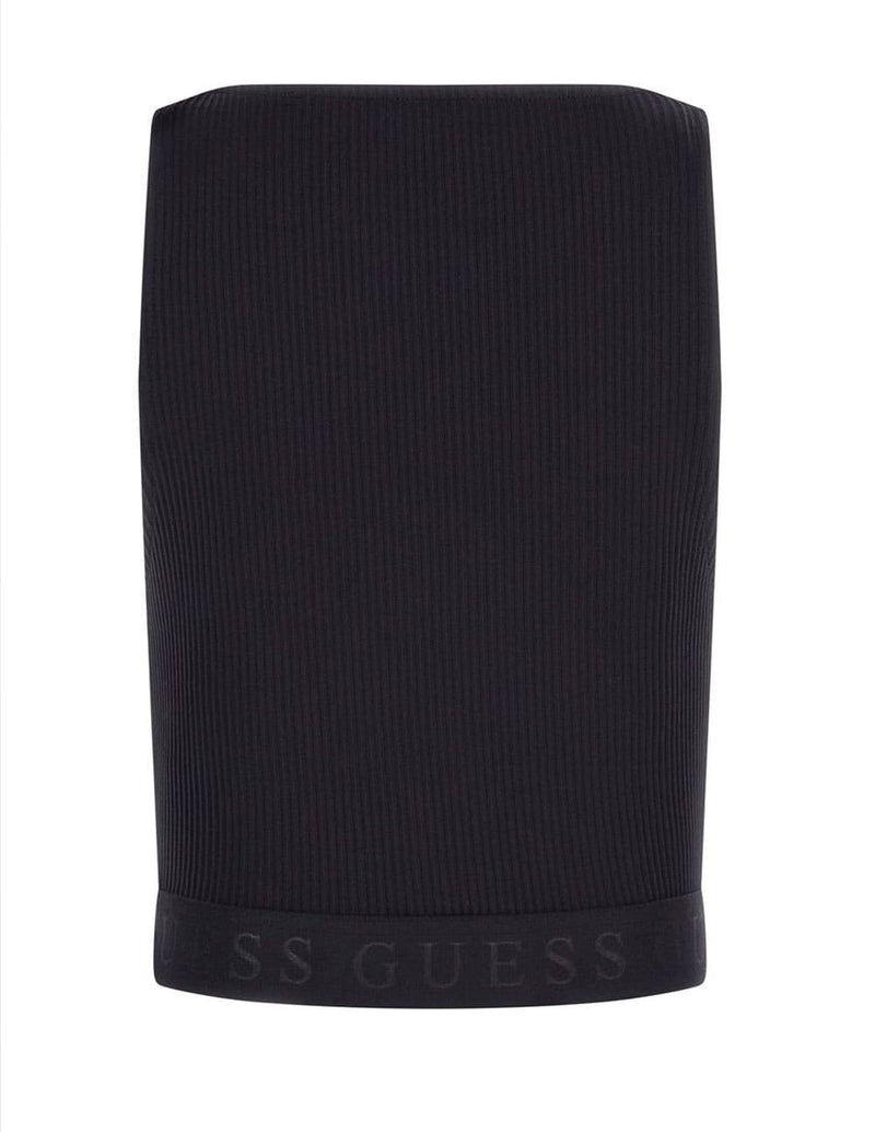 Top GUESS con Logo Negro Mujer