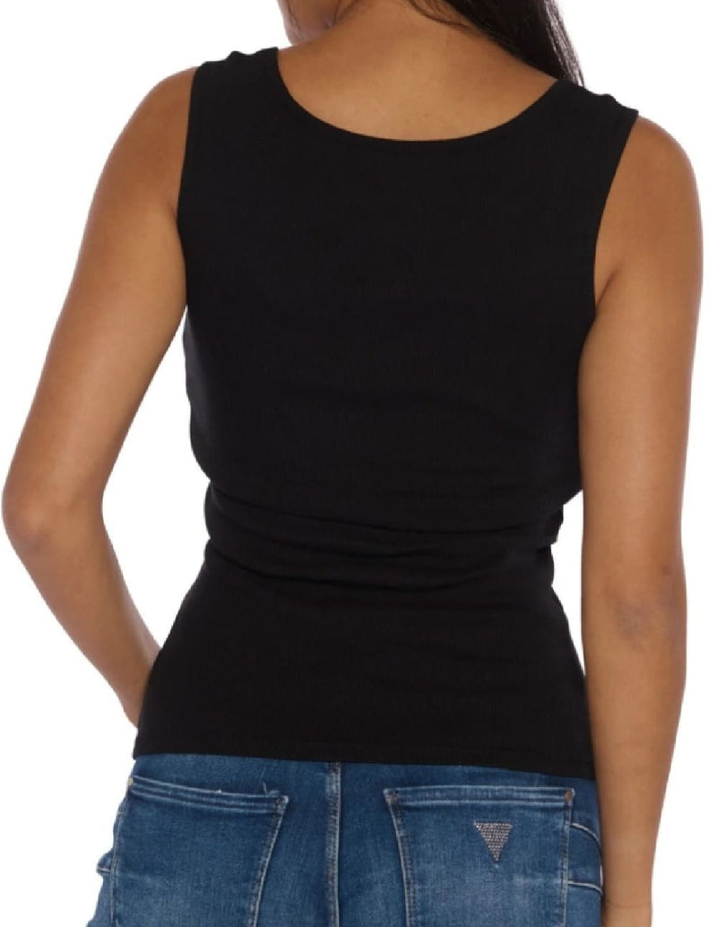 Camiseta GUESS con Logo Negra Mujer