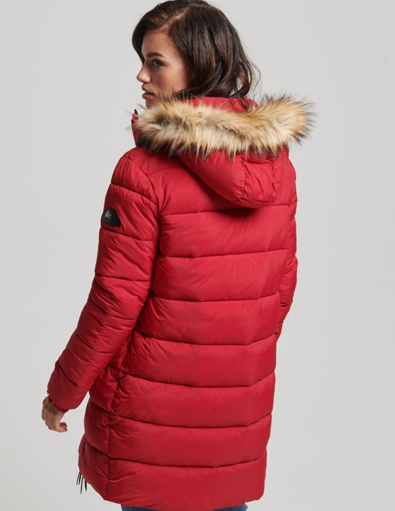 Superdry Women's Red Hooded Parka