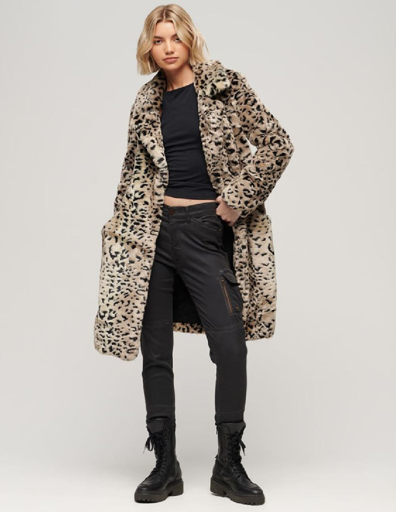 Abrigo Superdry Leopard Print  Multicolor Mujer