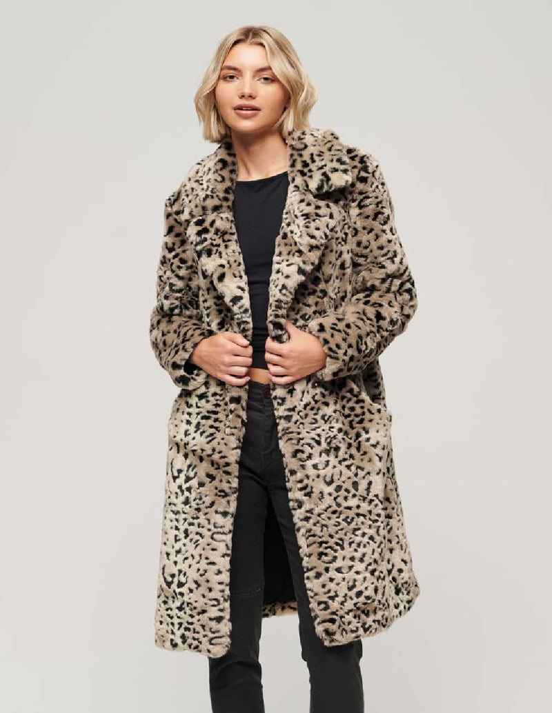 Abrigo Superdry Leopard Print  Multicolor Mujer