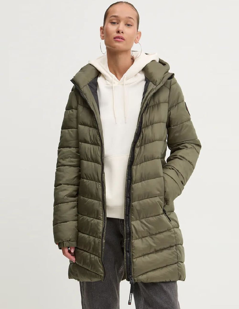 Parka Superdry con Capucha Fuji Mid Verde Mujer