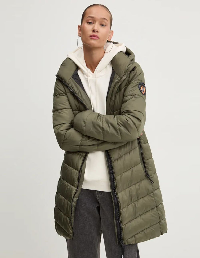 Parka Superdry con Capucha Fuji Mid Verde Mujer