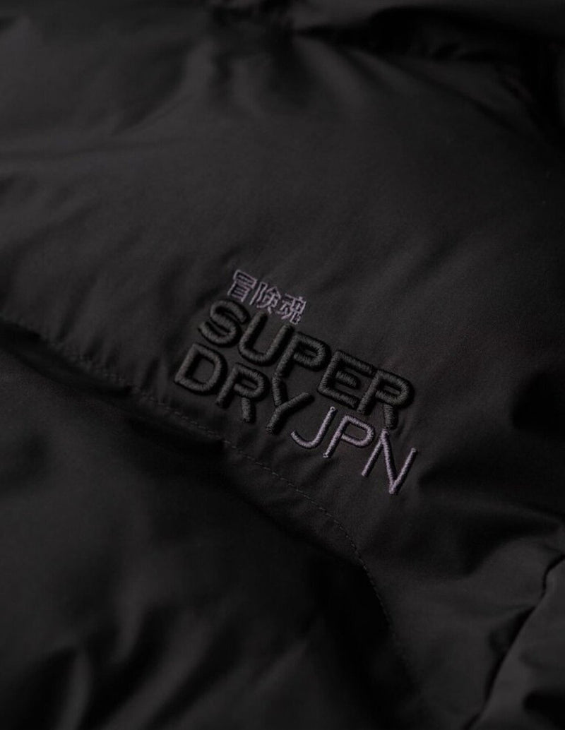 Anorak Superdry con Capucha Negro Mujer