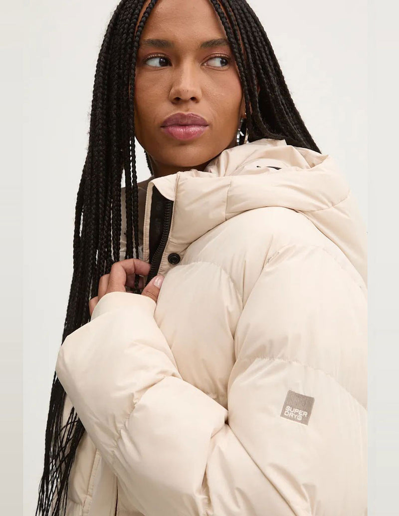 Anorak Superdry con Capucha Beige Mujer