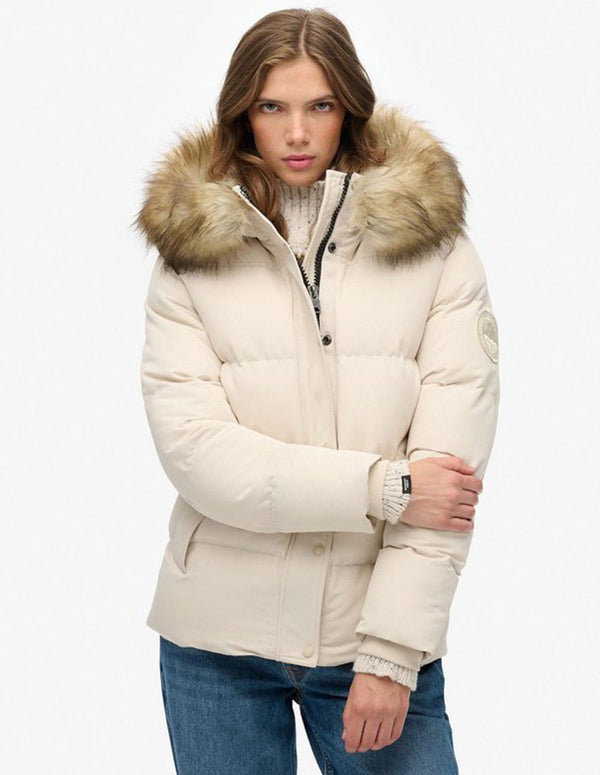 Plumas Superdry Everset Classic Beige Mujer