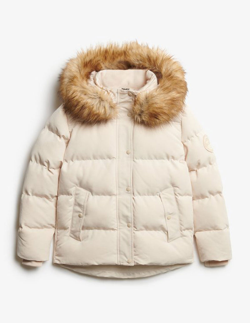 Plumas Superdry Everset Classic Beige Mujer