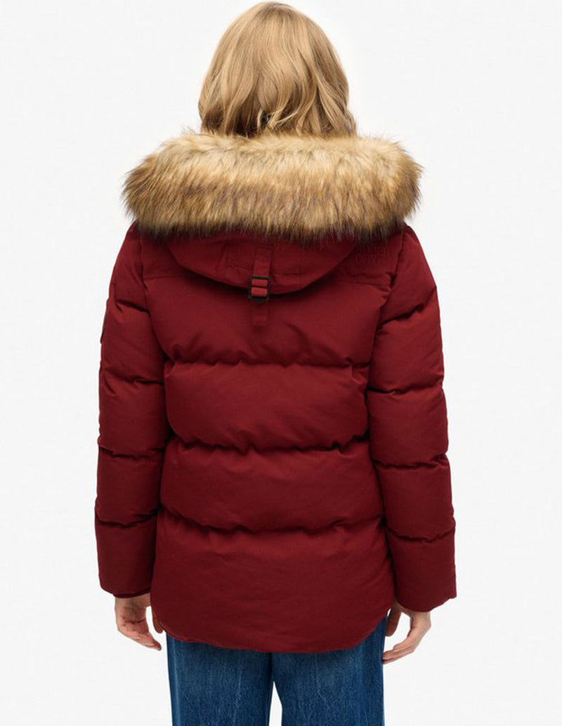 Plumas Superdry Everset Classic Burdeos Mujer