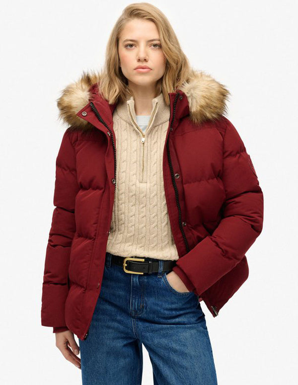 Plumas Superdry Everset Classic Burdeos Mujer