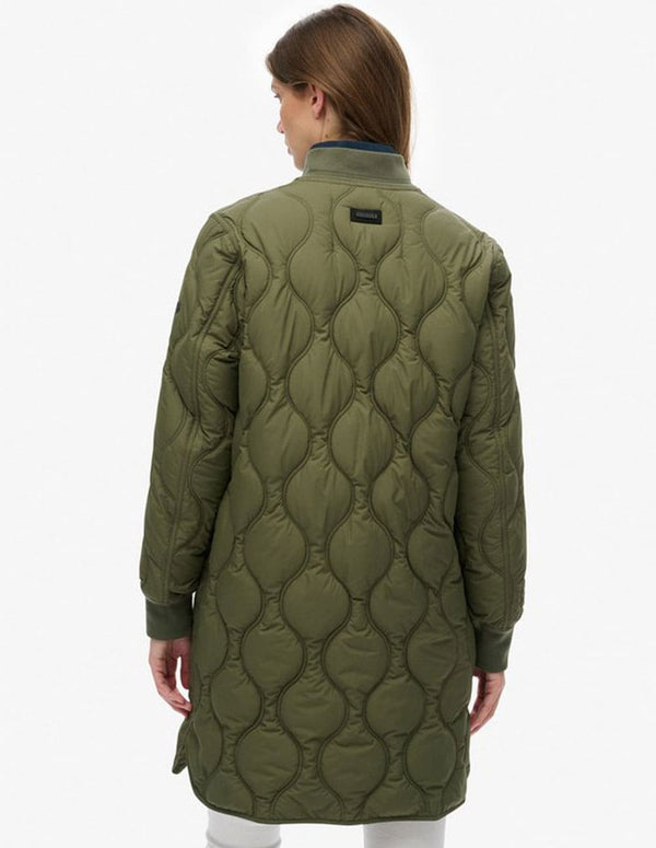 Chaqueta Larga Syperdry con Forro Acolchada Verde Mujer