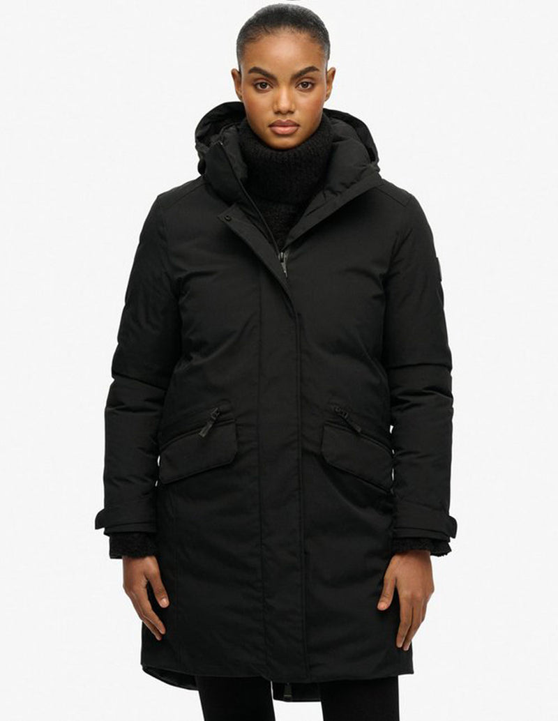 Parka Superdry City Fishtail Negra Mujer