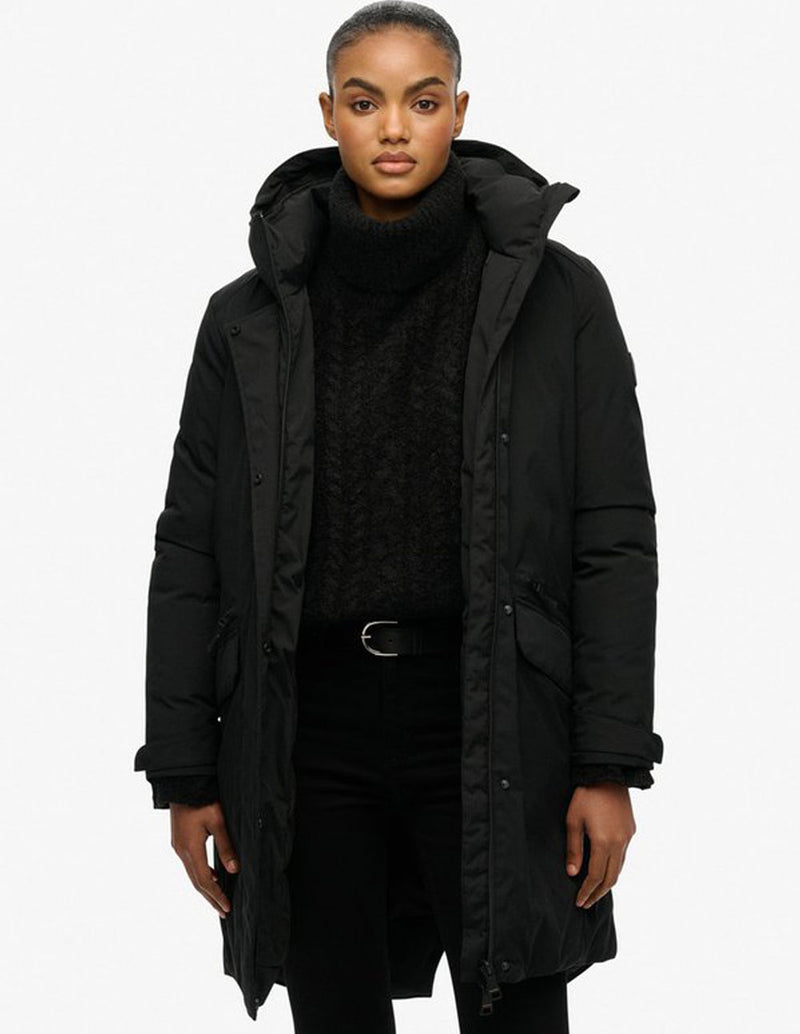 Parka Superdry City Fishtail Negra Mujer