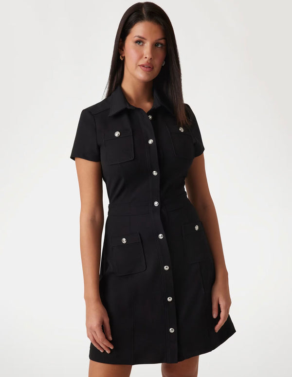 Vestido GUESS con Botones Negro Mujer