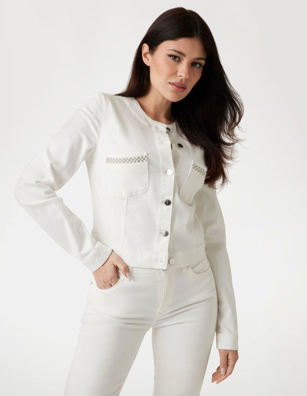 Chaqueta Vaquera GUESS Elástica Blanca Mujer