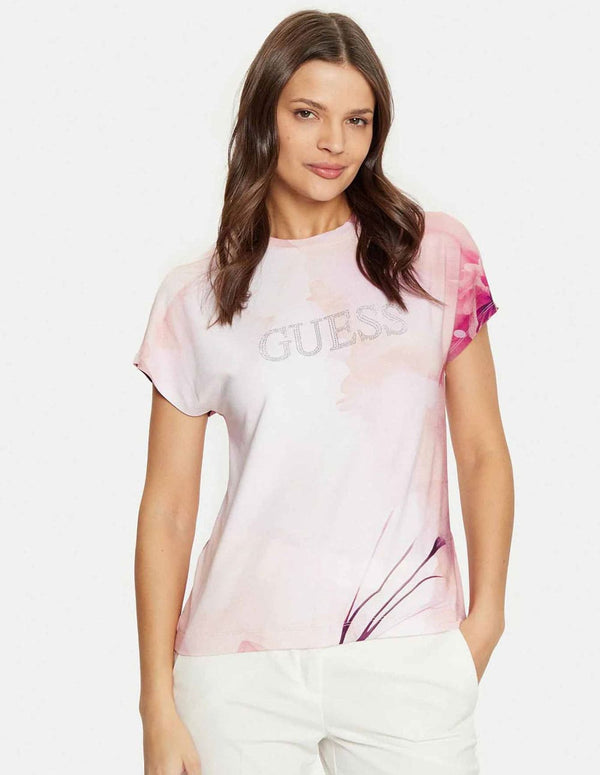 Camiseta GUESS con Estampado Multicolor Mujer