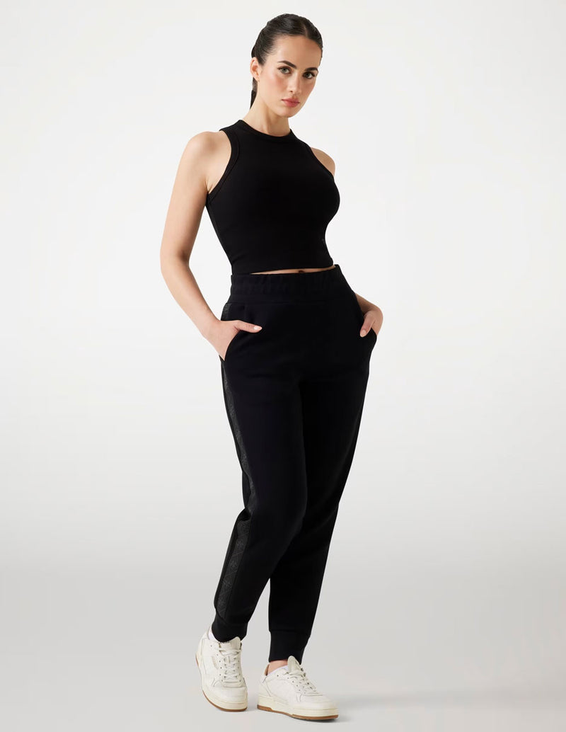 Pantalón GUESS de Neopreno con Banda Logo Beige Mujer
