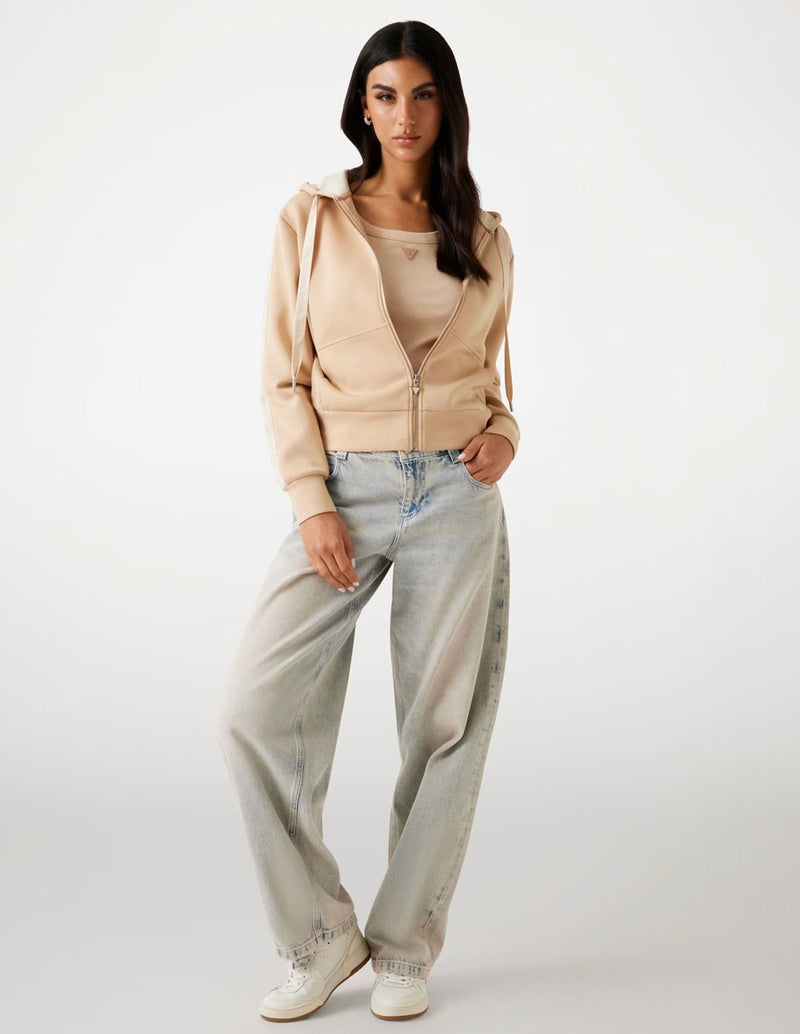 Sudadera GUESS de Nepreno con Capucha Beige Mujer