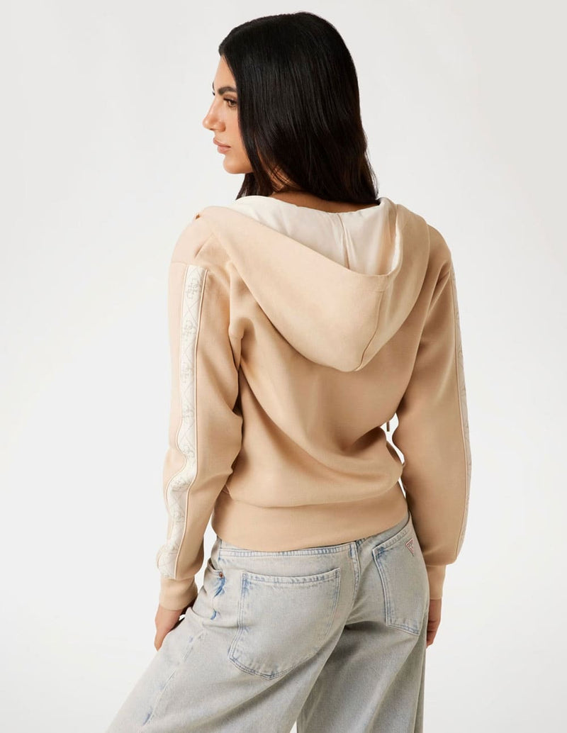 Sudadera GUESS de Nepreno con Capucha Beige Mujer