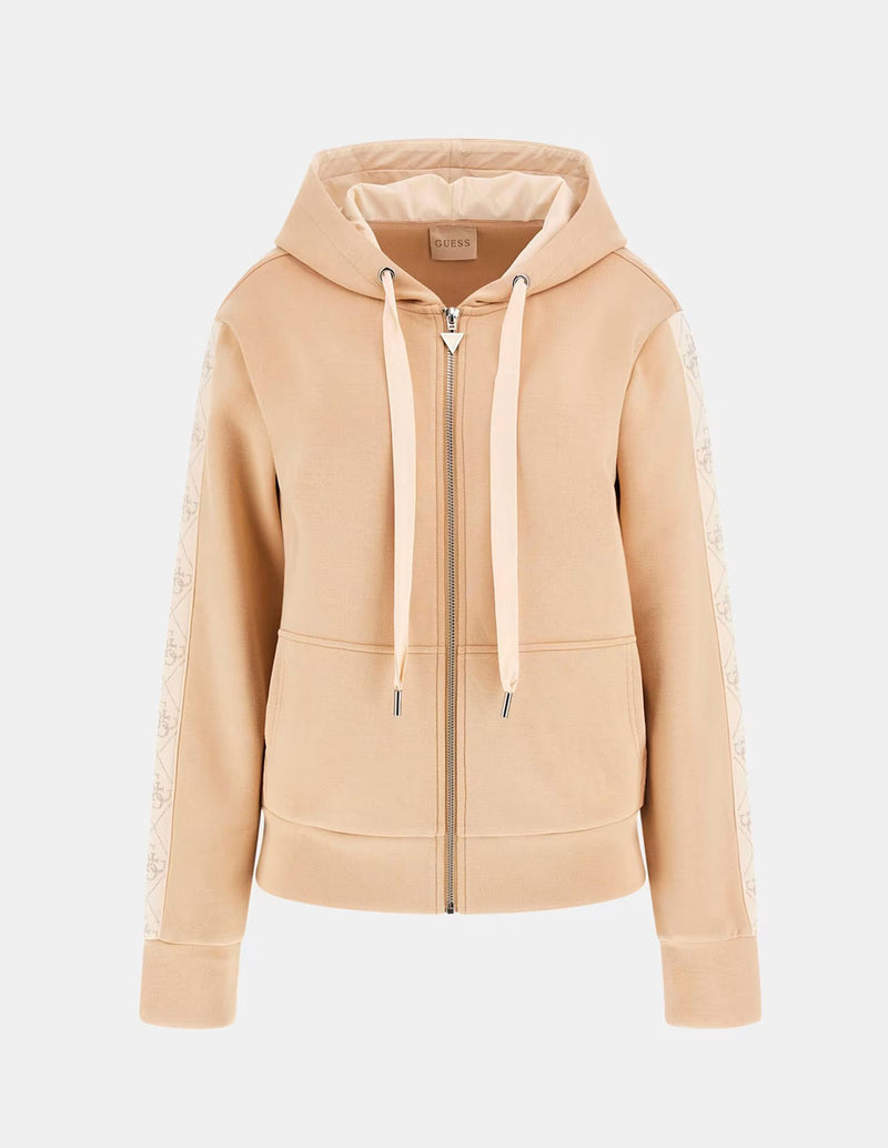 Sudadera GUESS de Nepreno con Capucha Beige Mujer