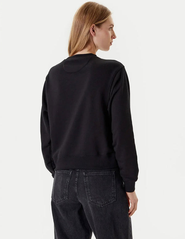 Sudadera GUESS Studded Love Negra Mujer