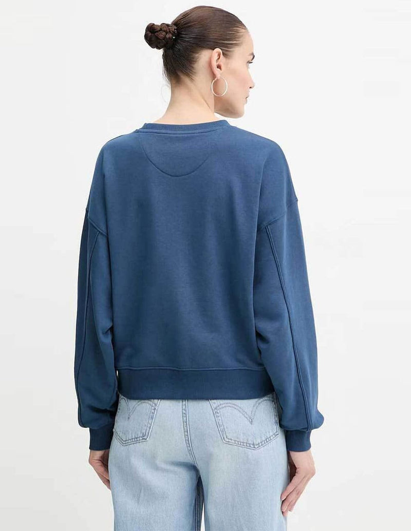 Sudadera GUESS Hotfix Azul Mujer