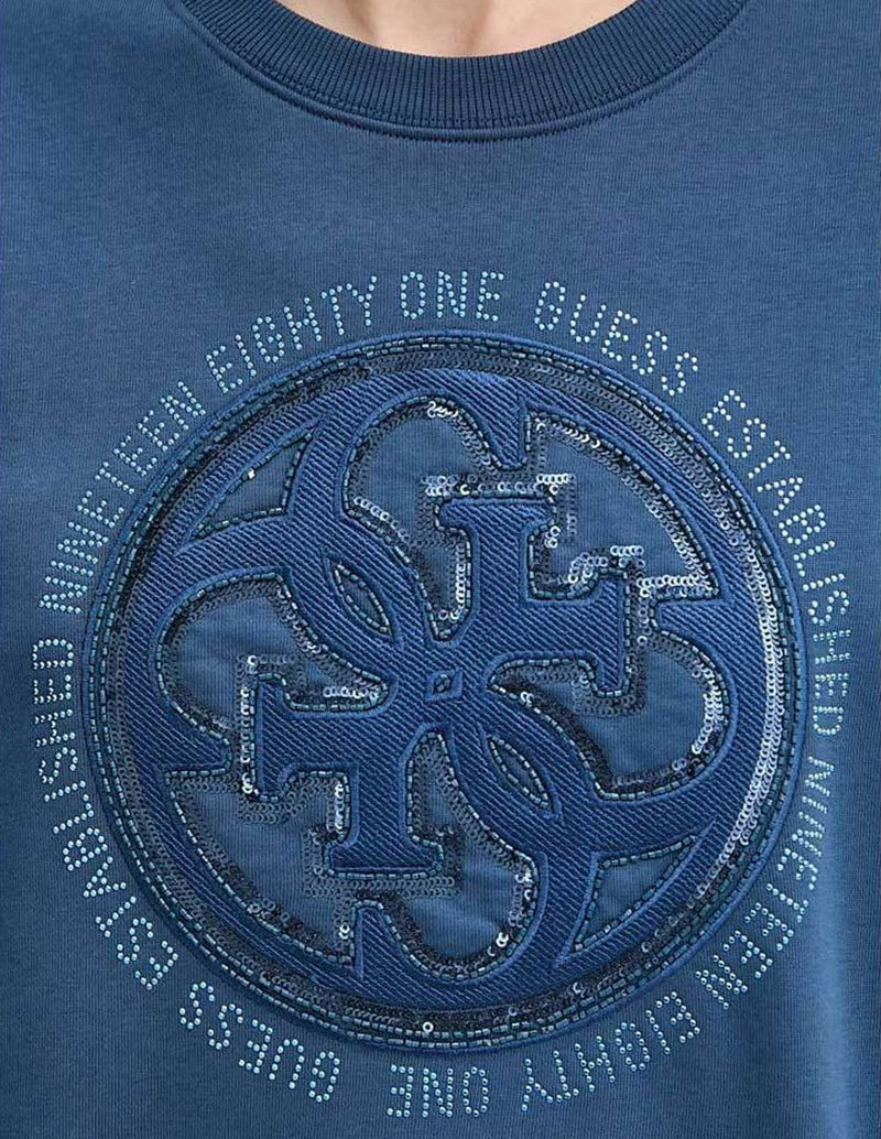 Sudadera GUESS Hotfix Azul Mujer