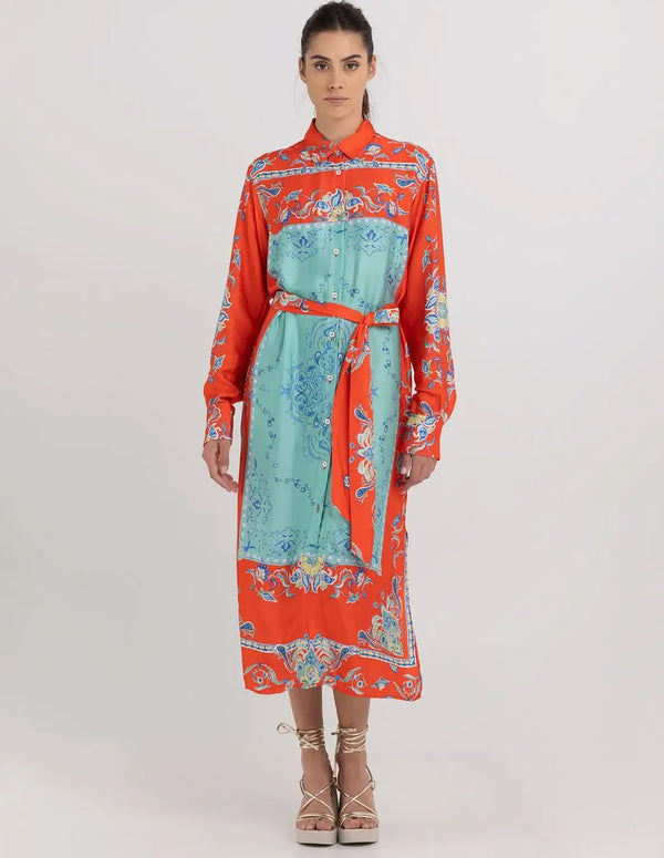 Replay Multicolor Print Dress Woman