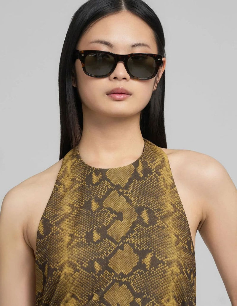 Vestido Replay con Estampado de Serpiente Beige Mujer