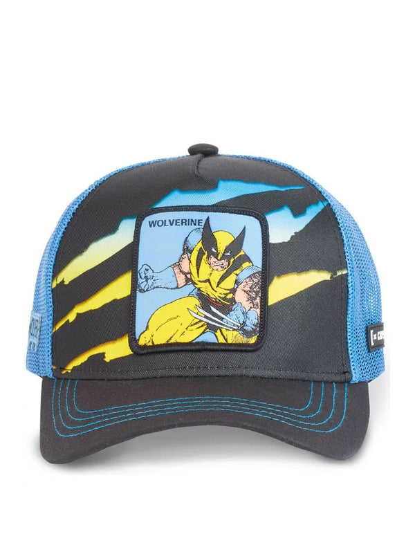 Gorra Capslab Wolverine Marbel Comics Negra y Azul Unisex