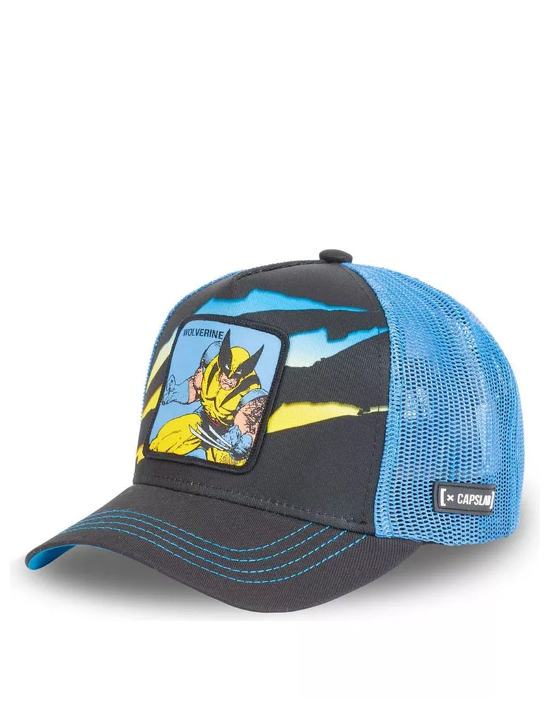 Gorra Capslab Wolverine Marbel Comics Negra y Azul Unisex