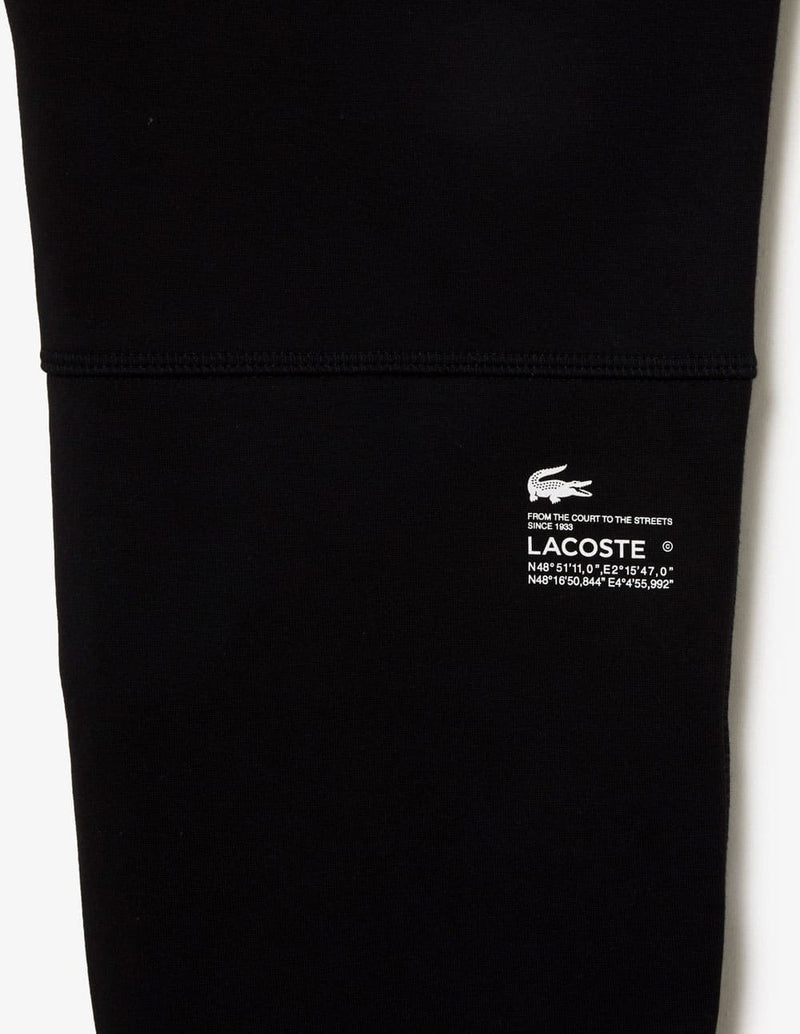 Pantalón de Chándal Lacoste de Doble Capa Negro Mujer