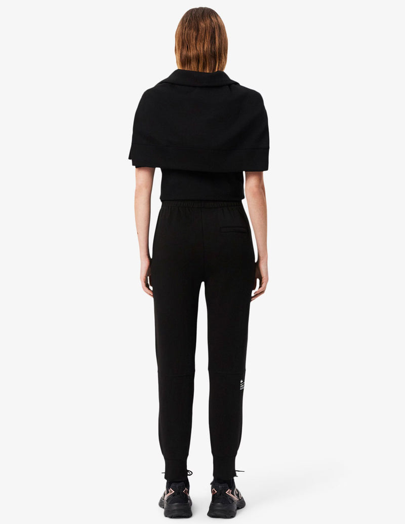 Pantalón de Chándal Lacoste de Doble Capa Negro Mujer