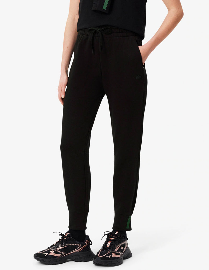 Pantalón de Chándal Lacoste de Doble Capa Negro Mujer