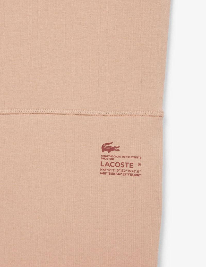 Pantalón de Chándal Lacoste con Logo Beige Mujer
