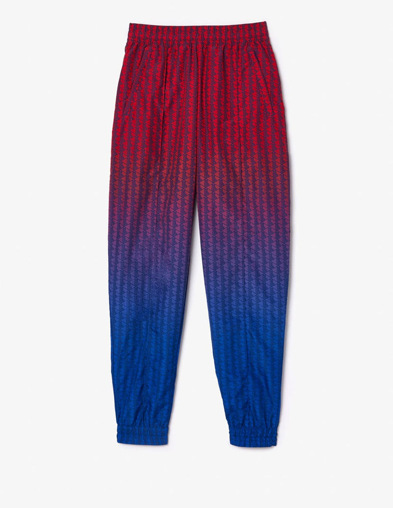 Pantalón Lacoste Sportsuit con Logos Rojo y Azul Mujer