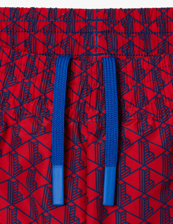 Pantalón Lacoste Sportsuit con Logos Rojo y Azul Mujer